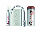 Quooker Cube Classic Nordic single tap round chroom met Combi reservoir