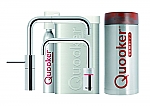 Quooker Cube Nordic Twintaps square chroom met Combi reservoir Quooker Cube Nordic Twintaps square chroom met Combi reservoir