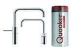 Quooker Nordic Twintaps square chroom met Combi reservoir