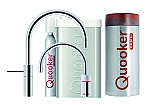 Quooker Cube Nordic Twintaps round chroom met Combi+ reservoir Quooker Cube Nordic Twintaps round chroom met Combi+ reservoir
