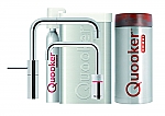 Quooker Cube Nordic Twintaps square chroom met Combi+ reservoir Quooker Cube Nordic Twintaps square chroom met Combi+ reservoir