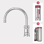 Quooker Cube Classic Nordic single tap round chroom met Pro3 reservoir
