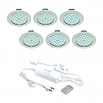 Hera LED 24V / 15W Inbouw set R-68-CI 6 Spots +Dimmer kleur Rvs-Look Hera LED 24V / 15W Inbouw set R-68-CI 6 Spots +Dimmer kleur Rvs-Look