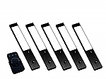 Rettangolo Emotion Led set van 5 langwerpige spots met dimmer onderbouw 12V/30W zwart