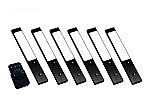 Rettangolo emotion LED set van 6 spots met kleur/dim-controller met afstandsbediening 12V zwart
