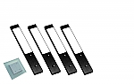 Rettangolo Emotion Led set van 4 langwerpige spots met dimmer 12V/15W zwart