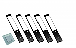 Rettangolo Emotion Led set van 5 langwerpige spots met dimmer onderbouw 12V/15W zwart