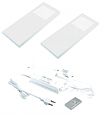 Hera Slim pad F dynamic LED set van 2 spots met kleur/dim-controller met afstandsbediening 24V wit