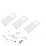 Hera Slim Pad F Dynamic Led set van 3 spots met dimmer onderbouw 24V/15W wit