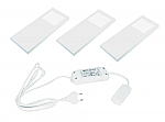 Hera Slim-Pad-F Led set van 3 spots onderbouw 24V/15W wit