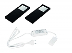 Hera Slim-Pad-F LED sets van 2 spots 24 V zwart LVSET2SPFZ