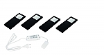 Hera Slim-Pad-F Led set van 4 spots met dimmer 24V/30W zwart