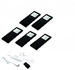 Hera Slim Pad F Led set van 5 spots met dimmer onderbouw 24V/30W zwart