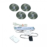 LED Inbouw set Super Light Emotion 4 Spots kleur Rvs-Look