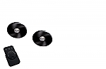 Super Light Emotion LED set van 2 spots met kleur/dim-controller met afstandsbedienin 12V zwart